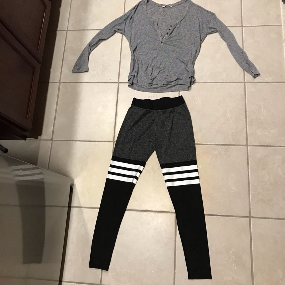 Leggings and top bundle🌻